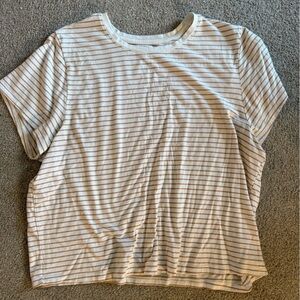 Old Navy Striped Beige and White Top